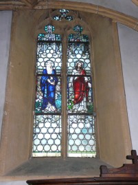 Het glas in lood in de kerk van Villach