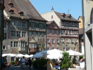 De markt van Stein am Rhein