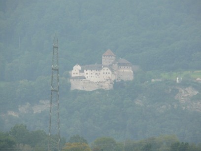De burcht van Vaduz, hoofdstad van Lichtenstein