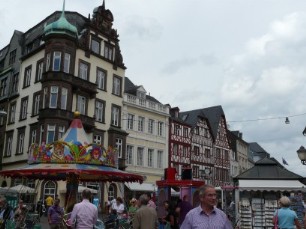 De gezellige oude binnenstad van Trier