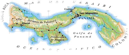 Kaart van panama