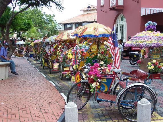 'bling-bling' trishaws in Melaka