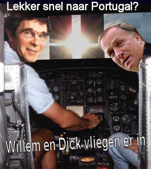 Willem en Dick vliegen er in