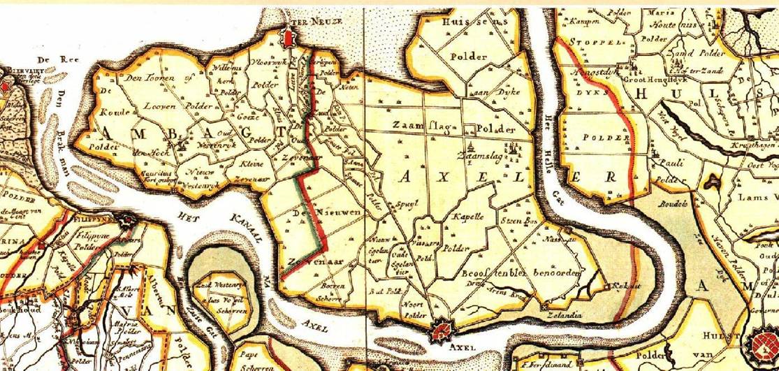Kaart zeeland 1747